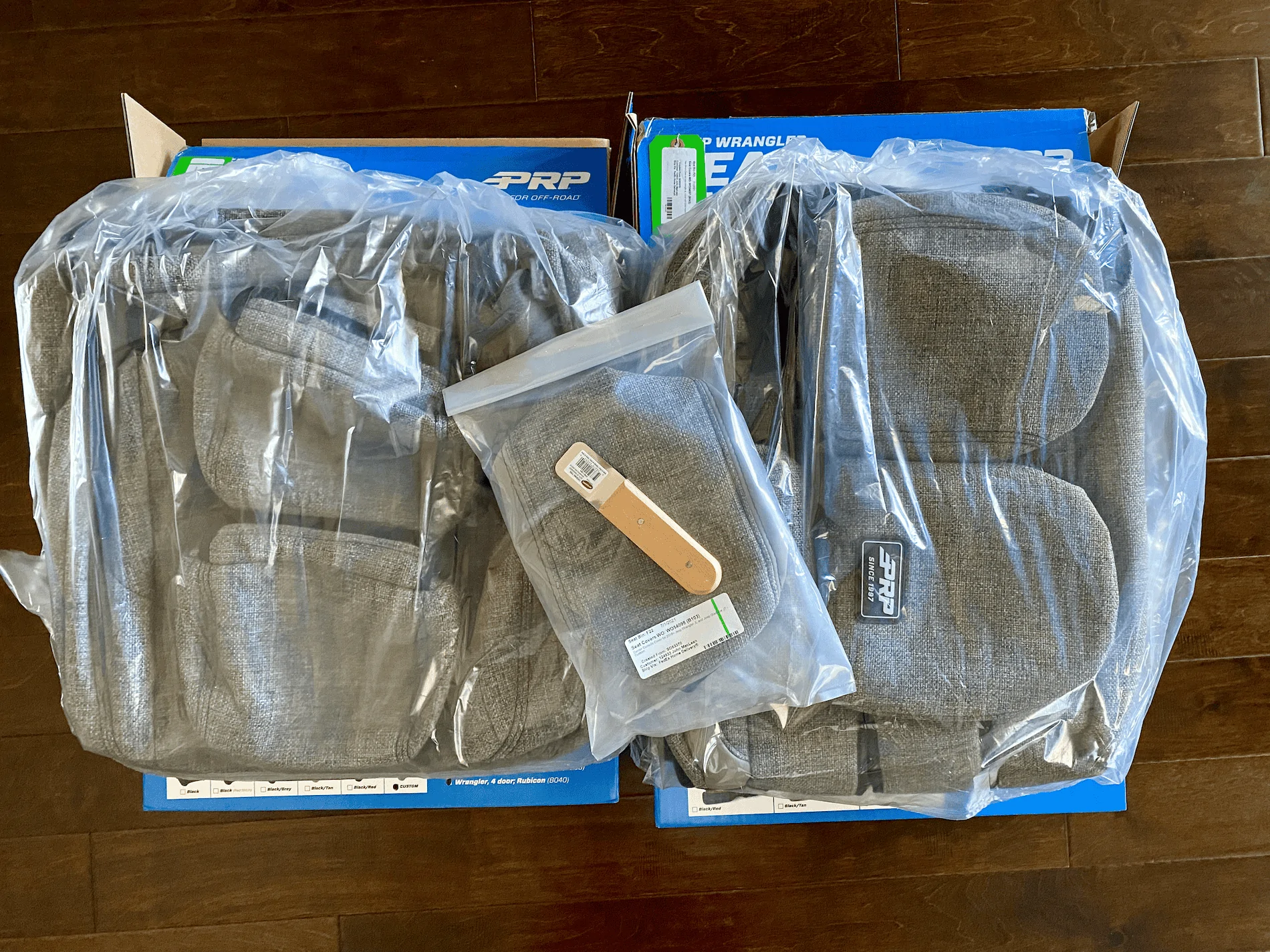 Jeep Wrangler JL unopened custom PRP seat covers IMG_1447