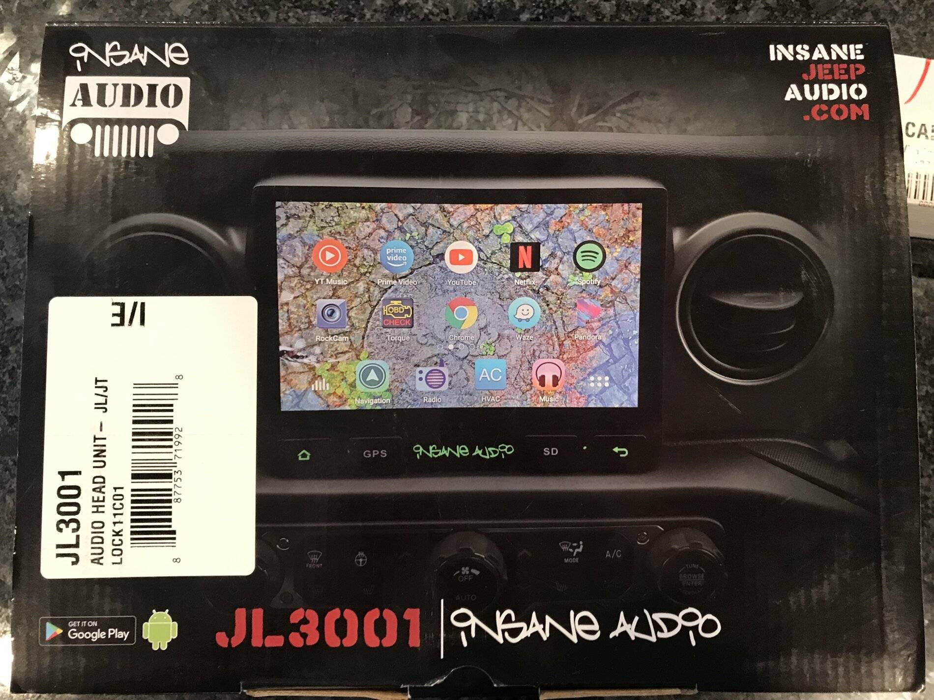 Jeep Wrangler JL Insane Audio JL3001 Insane Audio JL3001
