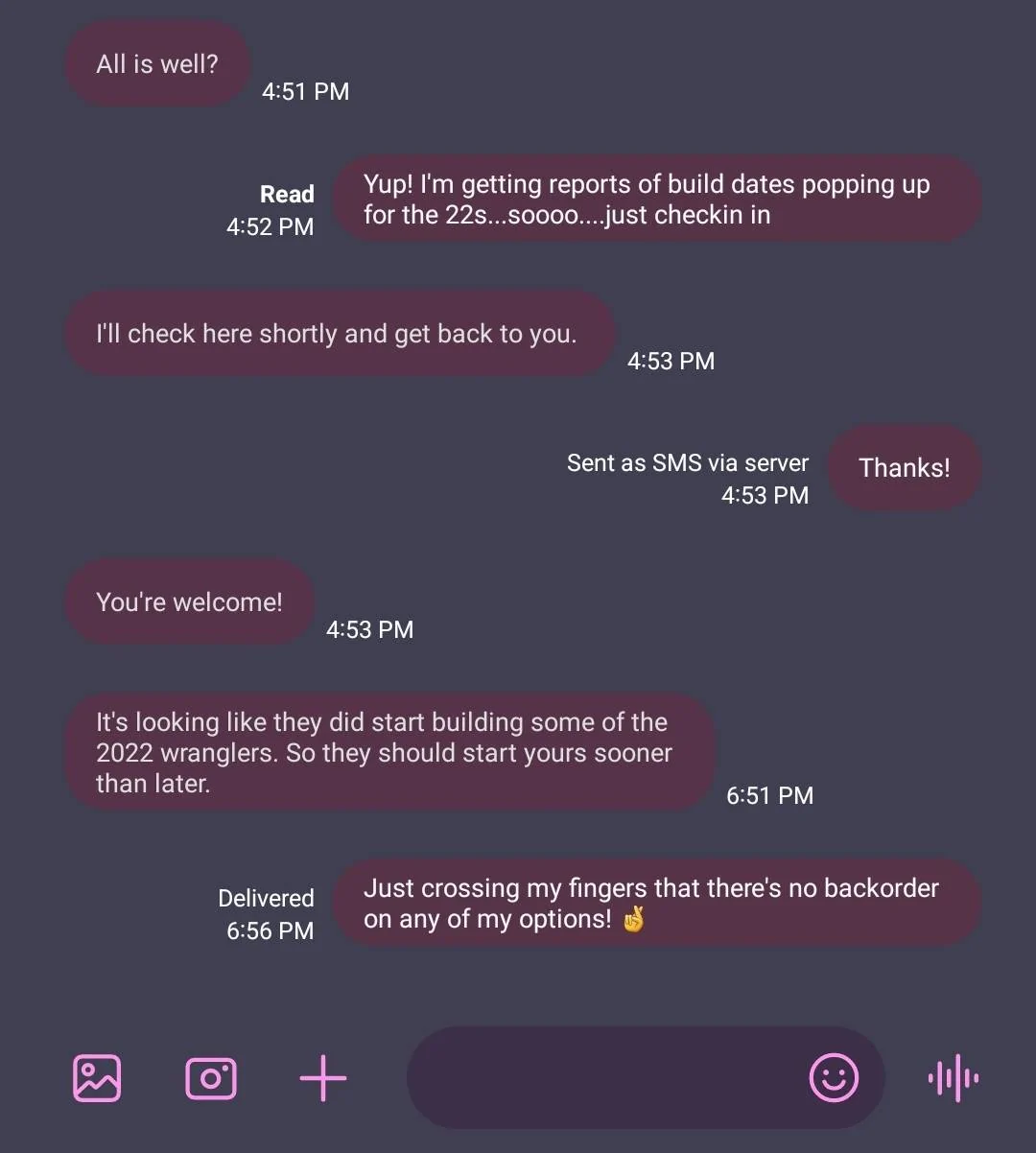 Jeep Wrangler JL Answers from a plant worker :) Screenshot_20211208-185641_Messages