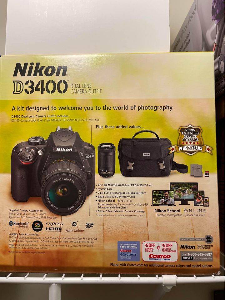 Jeep Wrangler JL FS: Nikon D3400 Camera Bundle. New in box, never opened. 261635697_6997000740317486_2283399165204366957_n