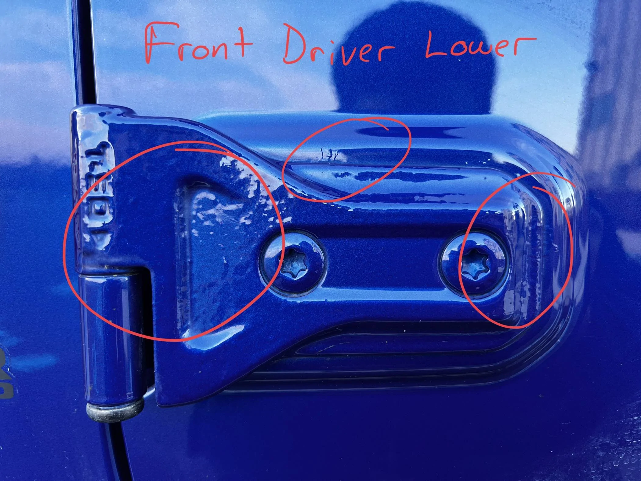 Jeep Wrangler JL Bubbles in Paint at Door Hinges 37A6ACC7-485C-4493-9BCB-0475A1EBB8C6