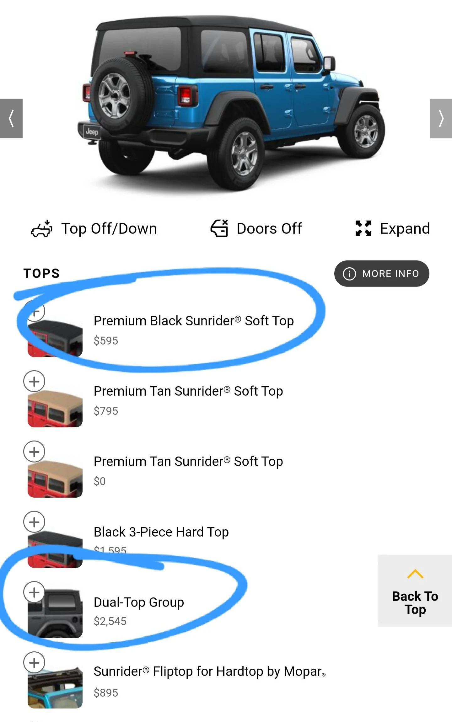 Jeep Wrangler JL Dual Top Group, what am I missing 20211221_072951