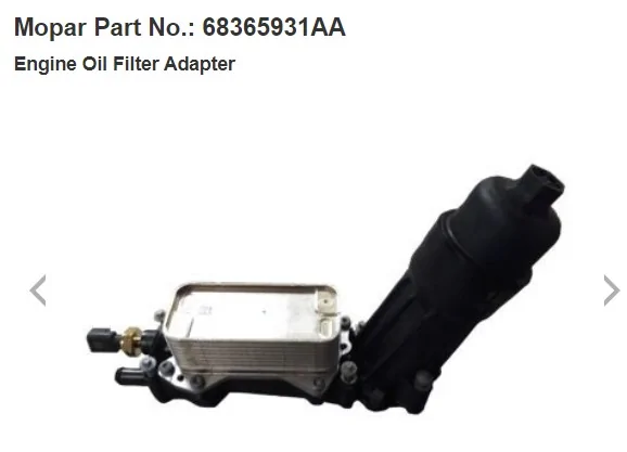 Jeep Wrangler JL FRAM Ultra @20K Miles Pentastar Oil filter hsg n preheater