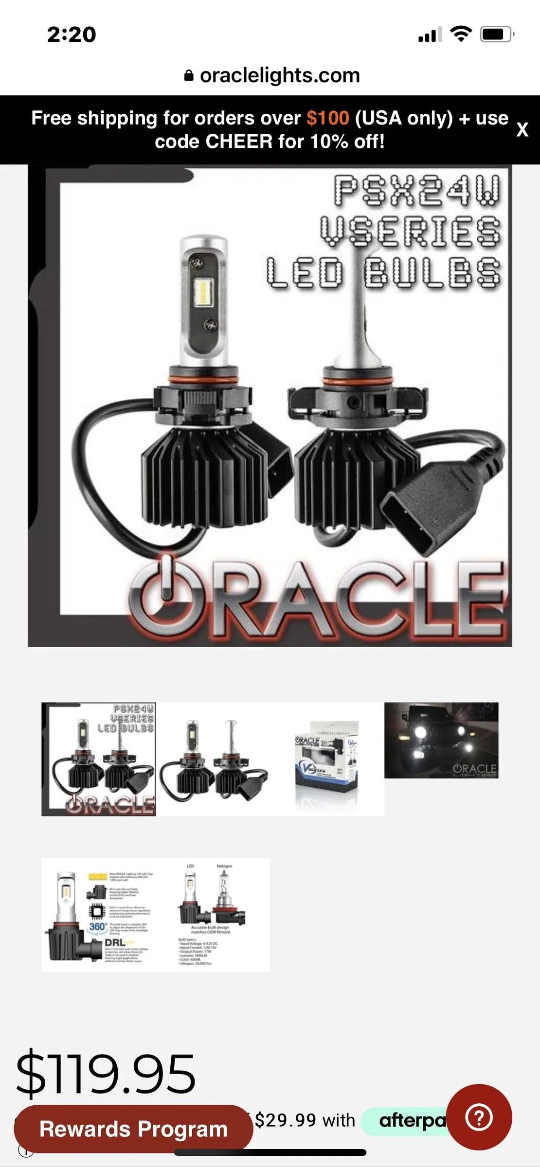 Jeep Wrangler JL Oracle LED conversion bulbs EE35E341-2307-45CB-BFE4-FA355A175FAE