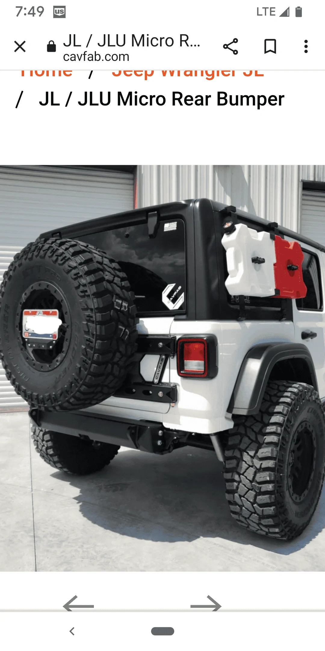 Jeep Wrangler JL Teraflex adjustable spare tire bracket? Screenshot_20220116-074906