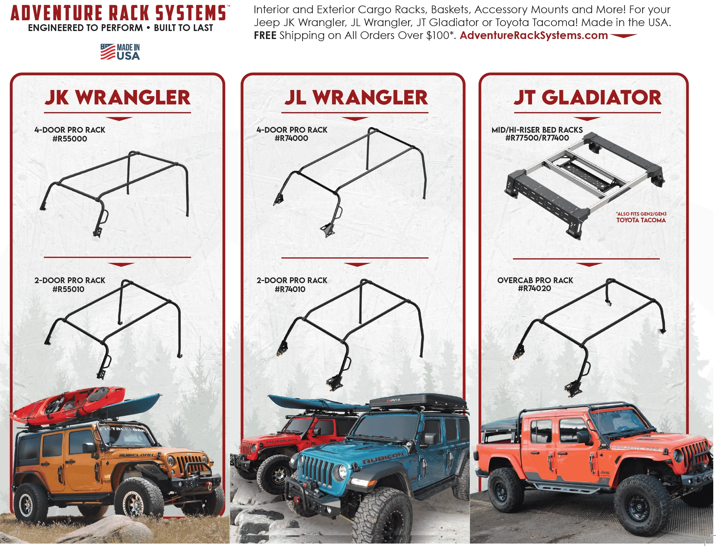 Jeep Wrangler JL Adventure Rack Systems (ARS) by MetalCloak 1642452489141
