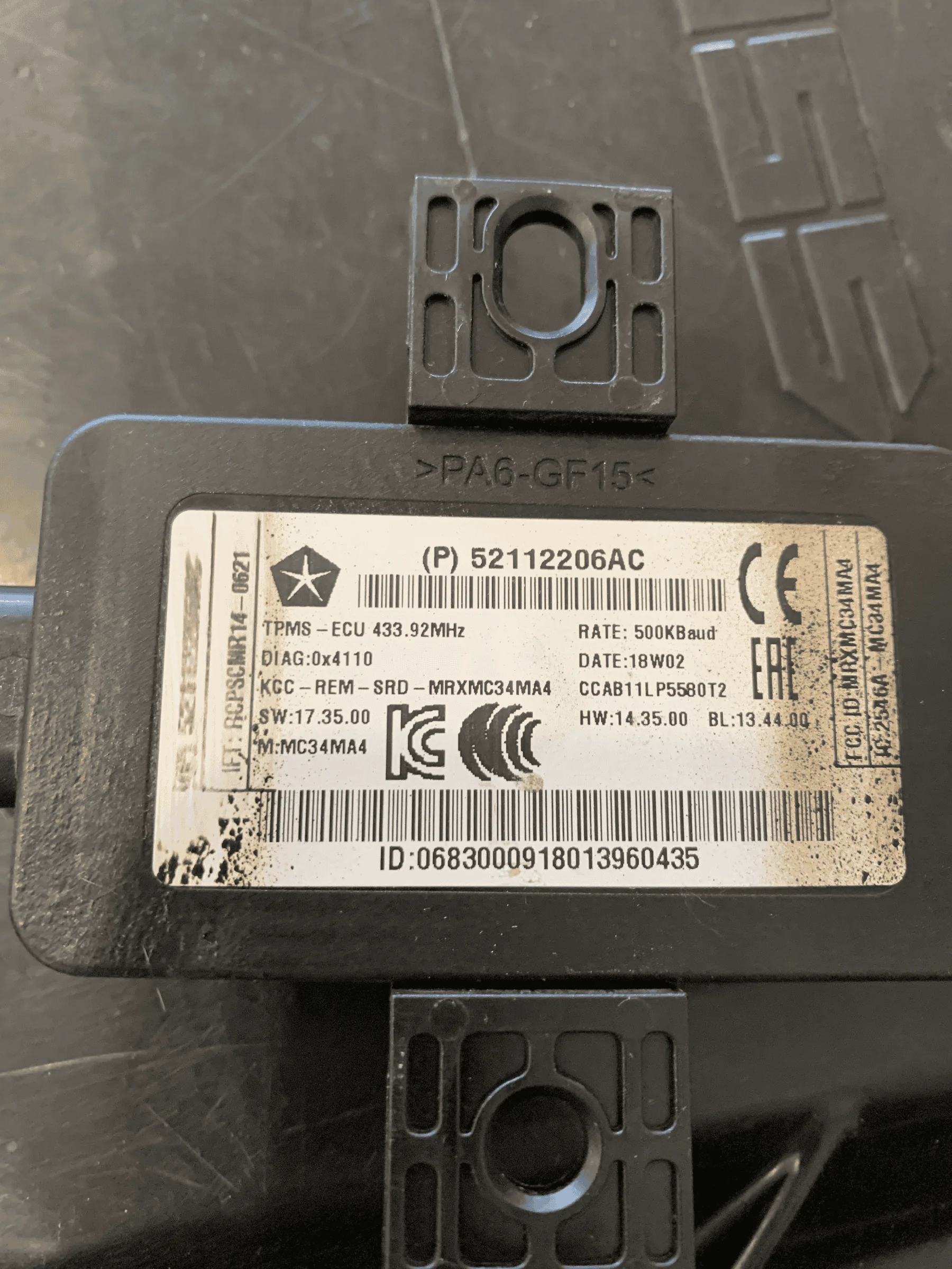 Jeep Wrangler JL Broken TPMS RECEIVER sensor? Where's it located? 1642866593681