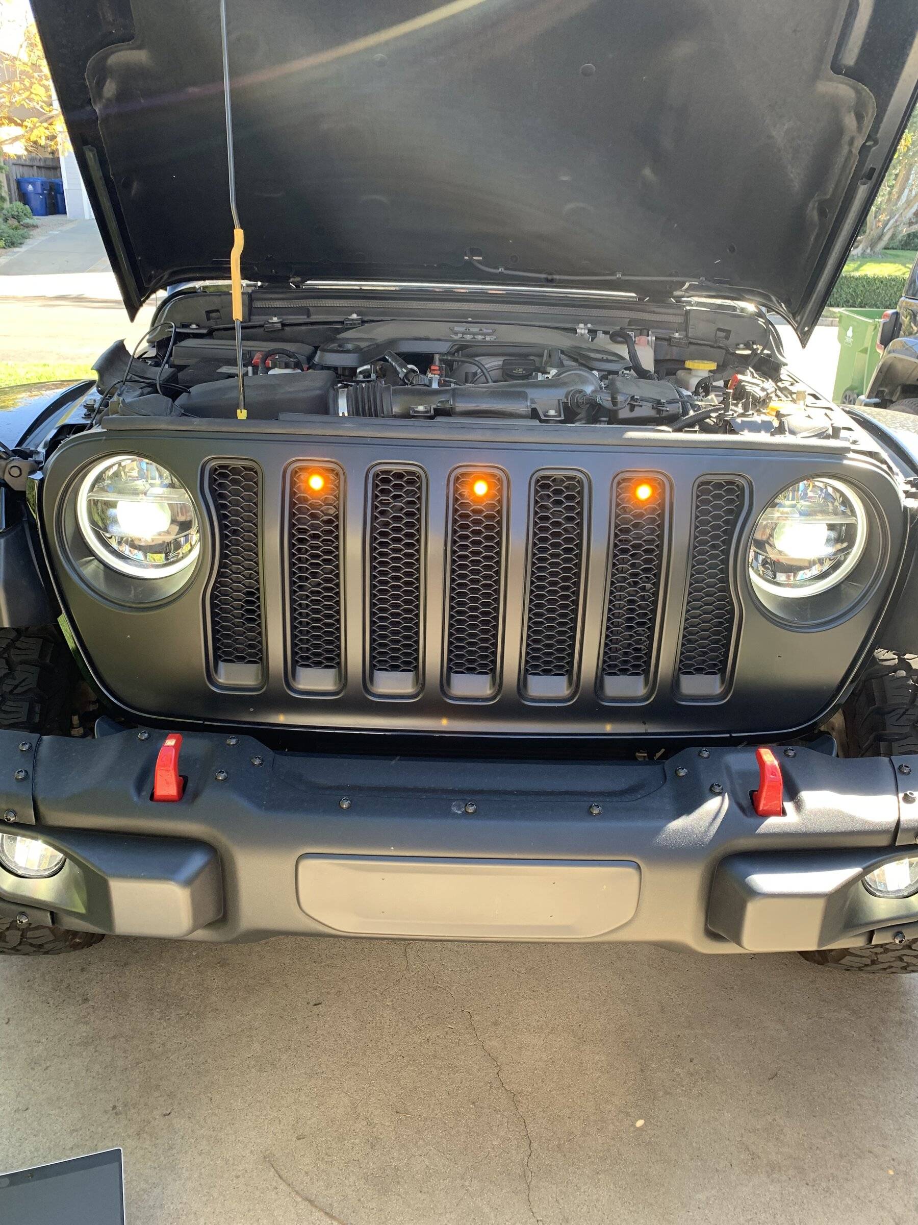 Jeep Wrangler JL Adding Amber LED lights into grill from Oracle Lighting EA1F7D22-BBF4-4949-AEA8-0F4009D6AA7A