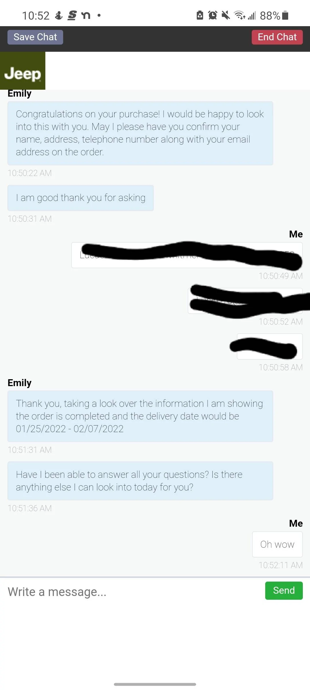 Jeep Wrangler JL 22 wrangler order date, vin and actual deliveries. Screenshot_20220124-105216_Samsung Internet