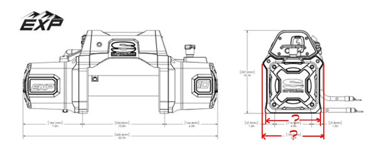 Jeep Wrangler JL Which winch for JL Wrangler Superwinch_dimensions10s EXPi_Line_Drawing_grand