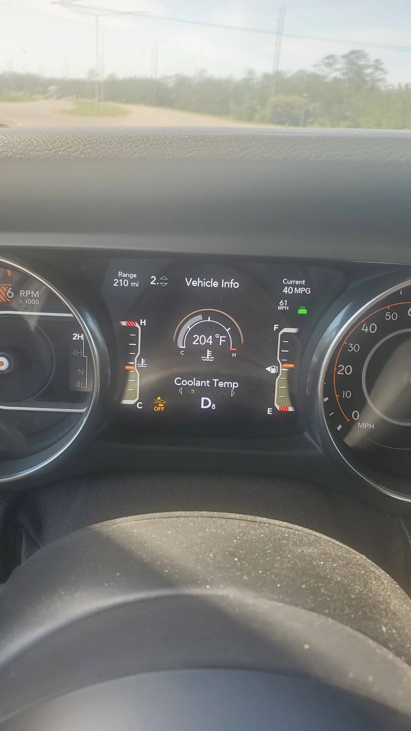 Jeep Wrangler JL Ecodiesel Eco-nomics & Issues Coolant temp - normal