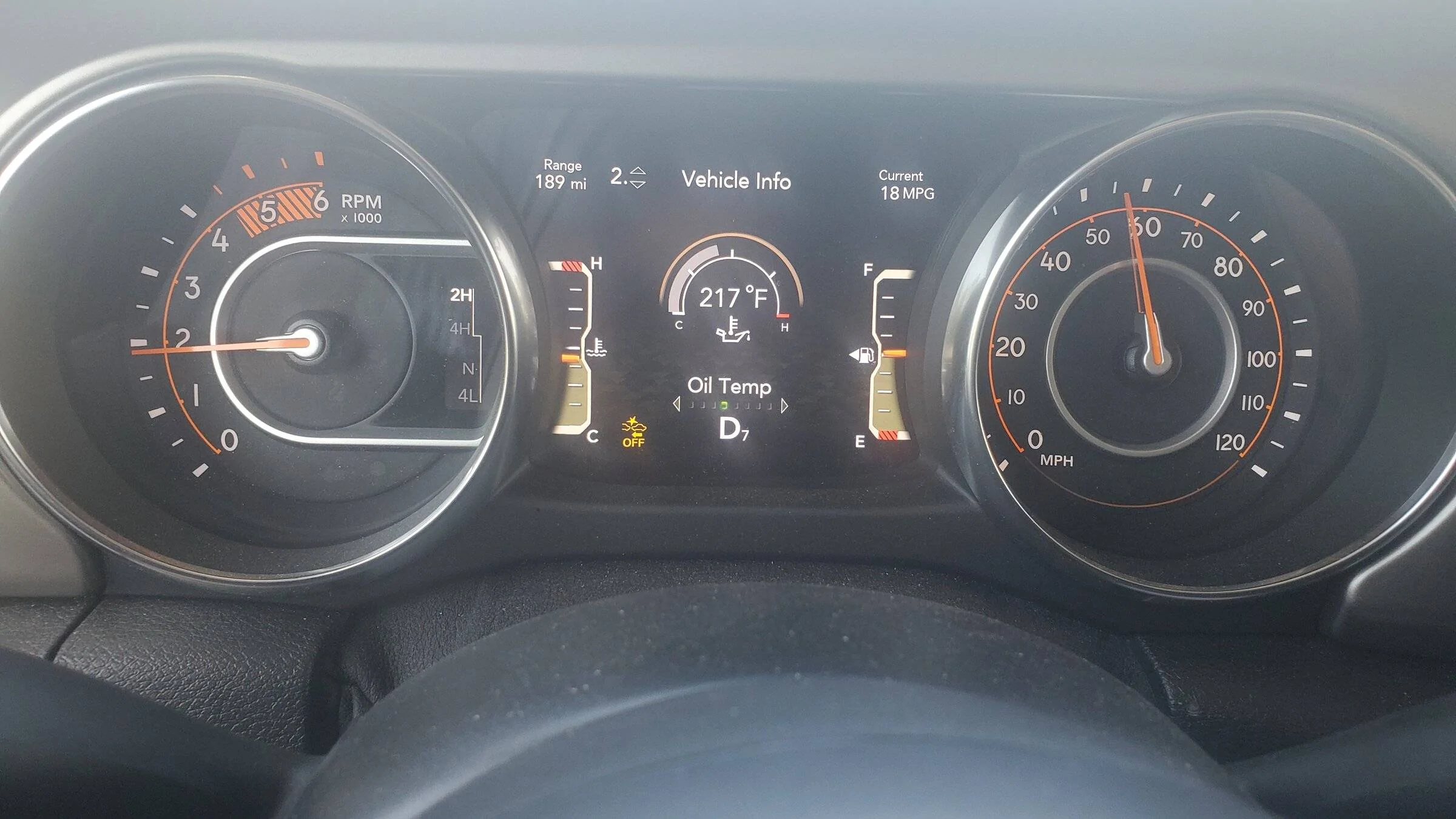 Jeep Wrangler JL Ecodiesel Eco-nomics & Issues Oil Temp - towing