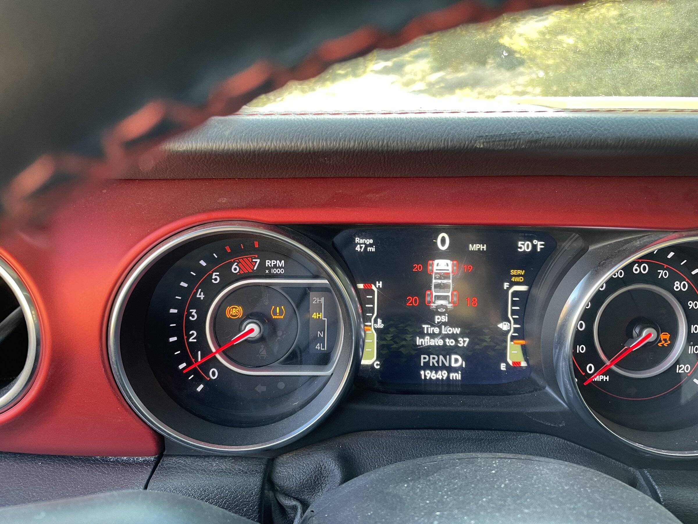 Jeep Wrangler JL "Service 4wd system" indicator light IMG_6744