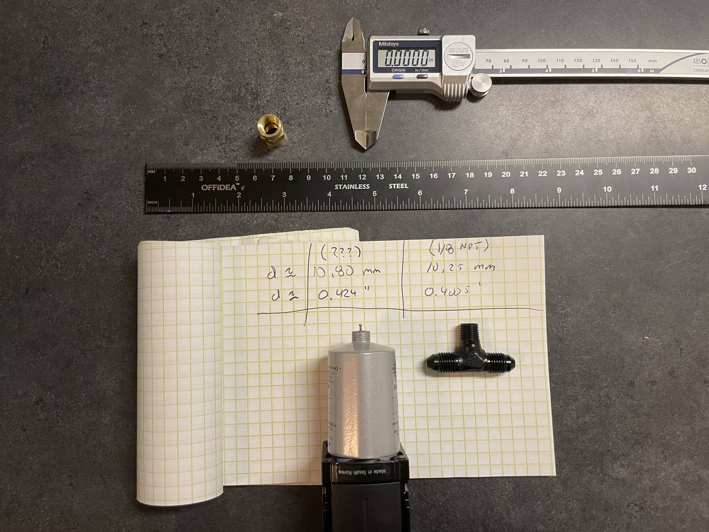 Jeep Wrangler JL Atypical Pipe Threads (Pneumatic Filter) Threads