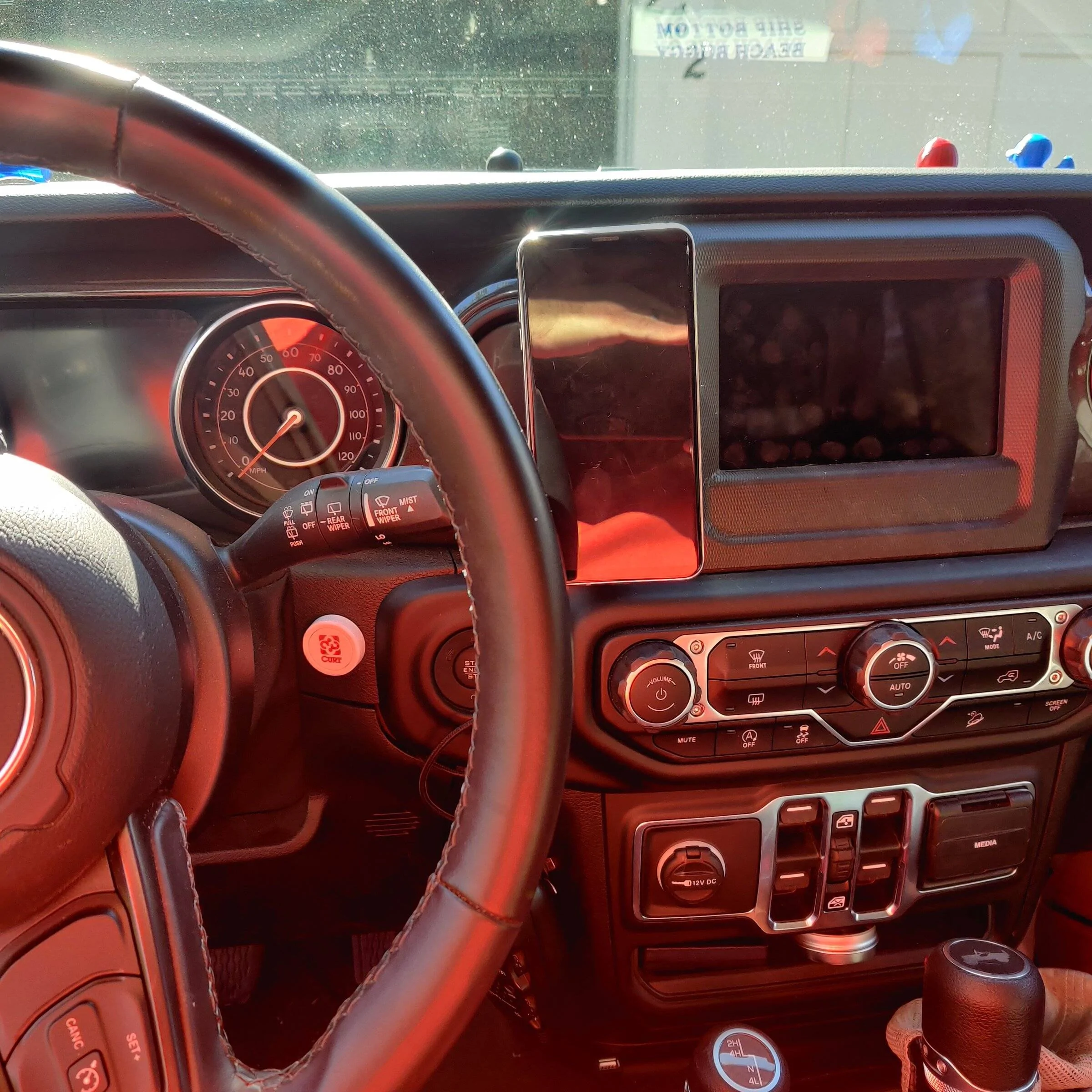 Jeep Wrangler JL Cell phone mount recommendations IMG_20220206_131618
