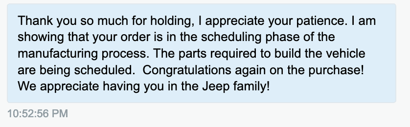 Jeep Wrangler JL 22 wrangler order date, vin and actual deliveries. Screen Shot 2022-02-07 at 10.54.01 PM