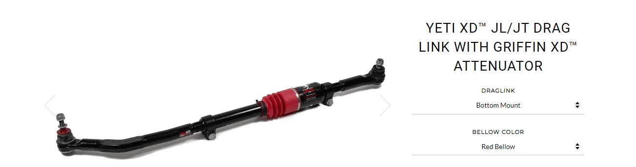 Jeep Wrangler JL Steer smarts drag link and lift size. 1644345077568