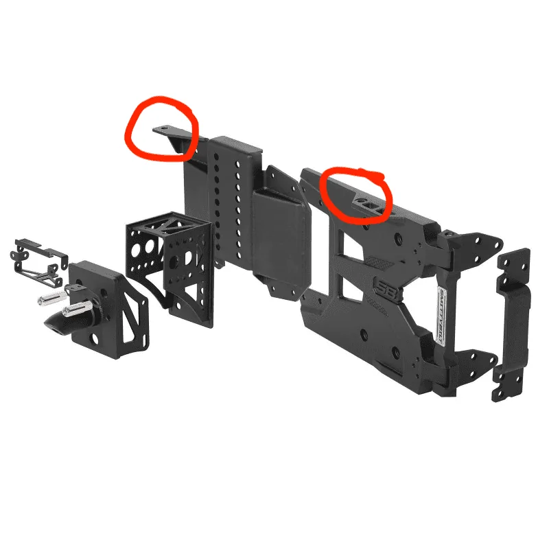 Jeep Wrangler JL New CB/GMRS/HAM Front-Mount Antenna Bracket DonM-Smittybilt-7743-antenna-mounts