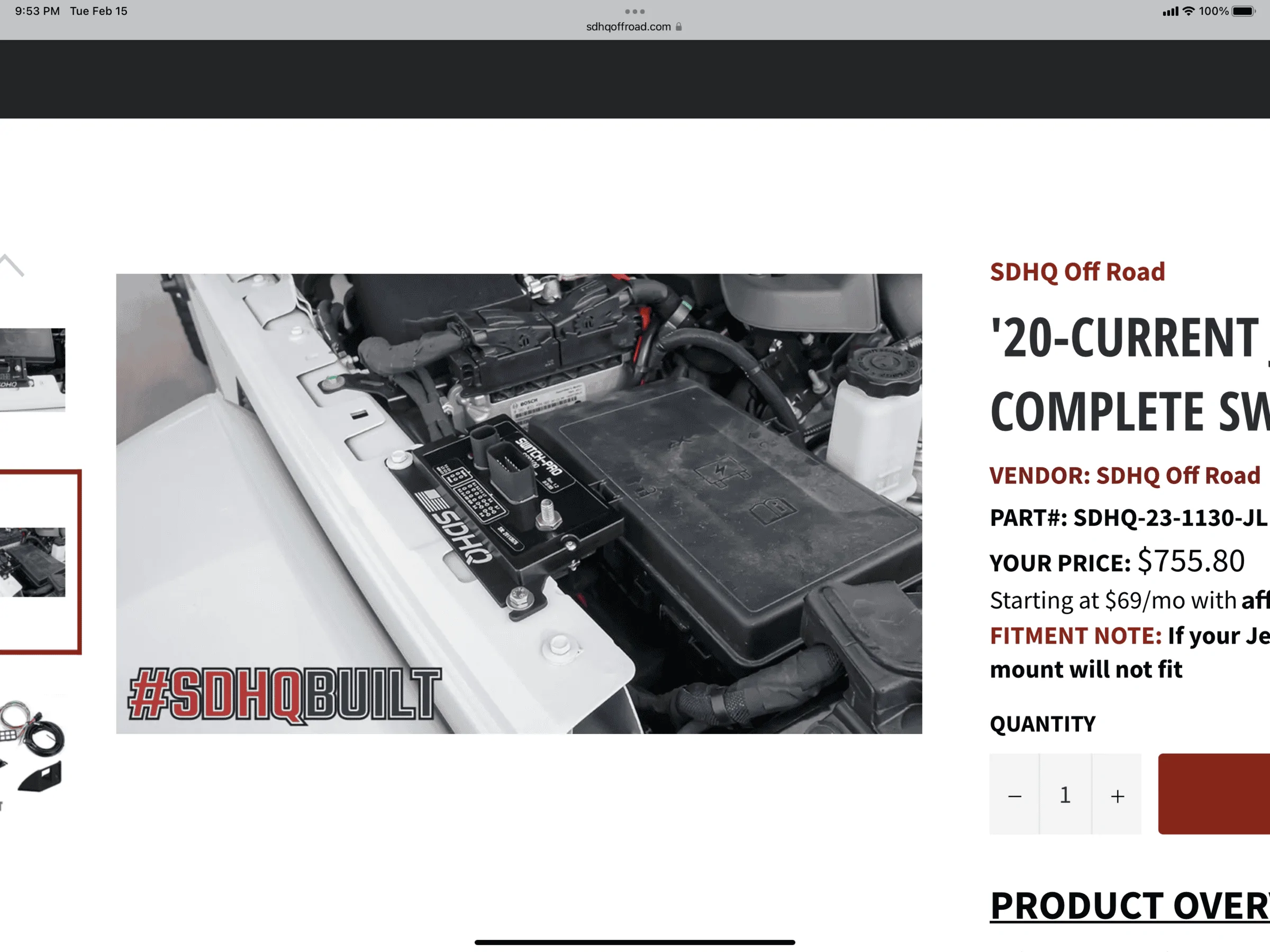 Jeep Wrangler JL Switch-Pros under hood mounting 0D38ACEA-6AB7-4230-88B7-7641B2832B89