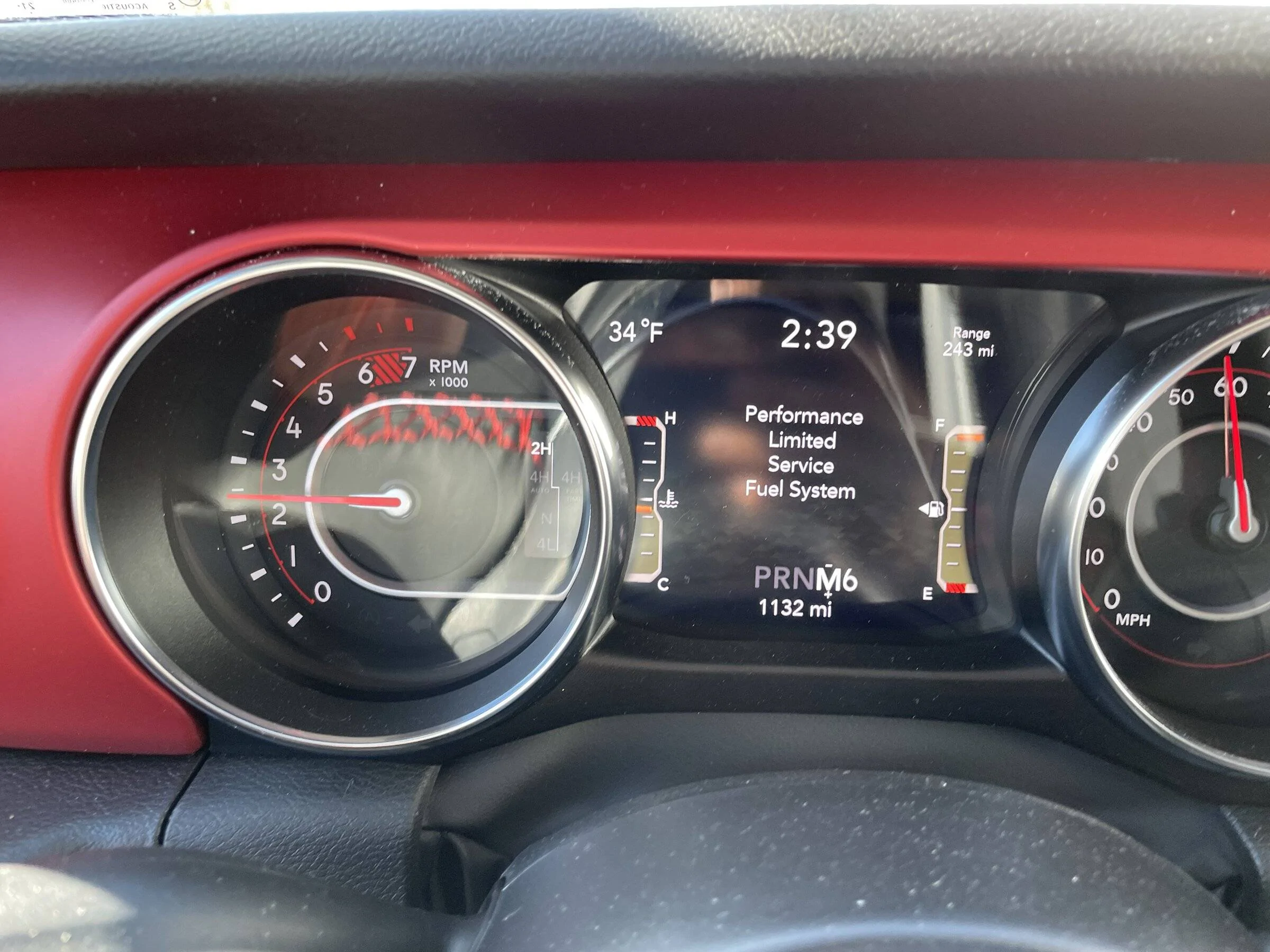 Jeep Wrangler JL "Performance Limited" Error code Warning