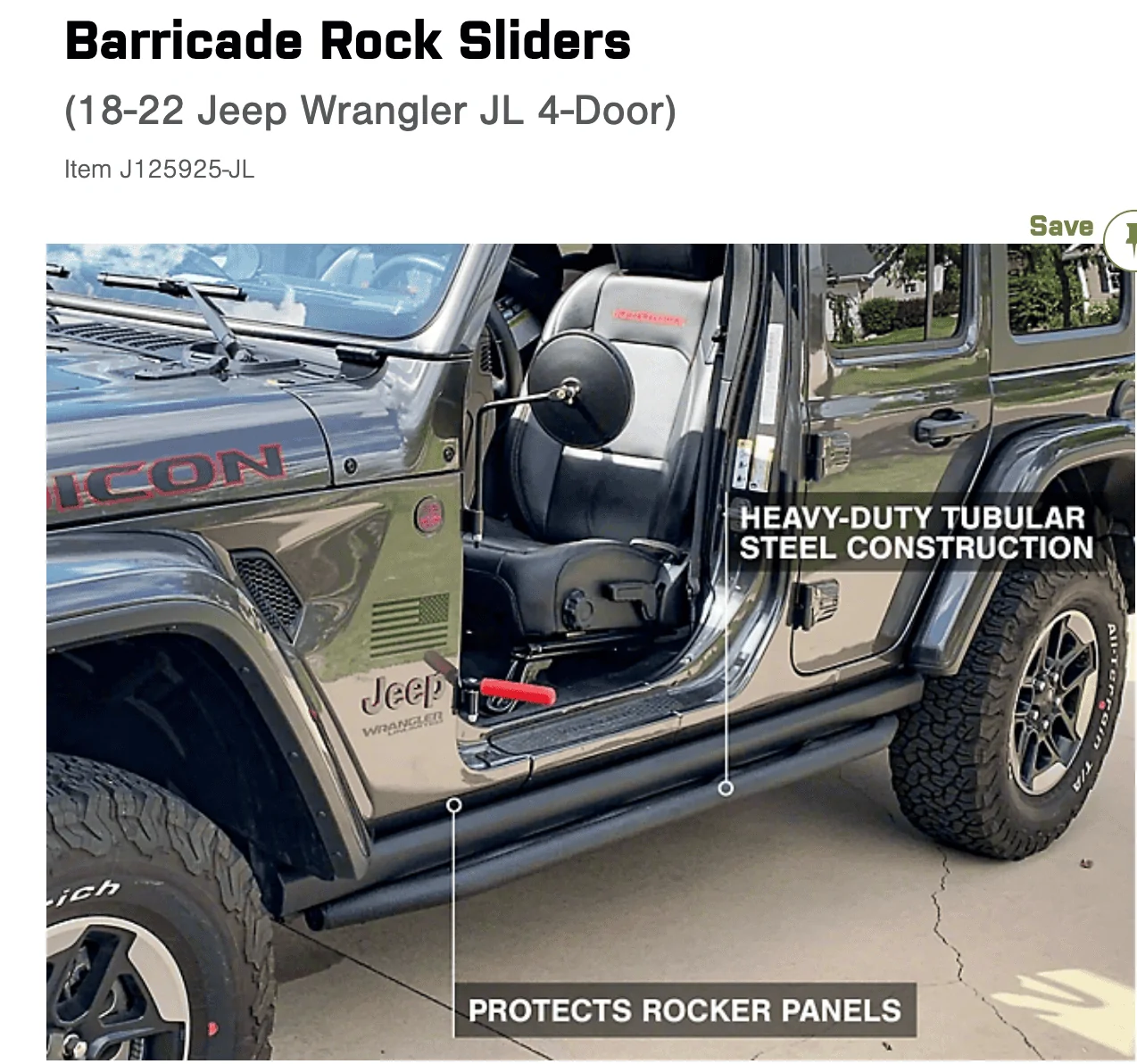 Jeep Wrangler JL Barricade Rock Sliders Screen Shot 2022-03-04 at 4.31.36 PM