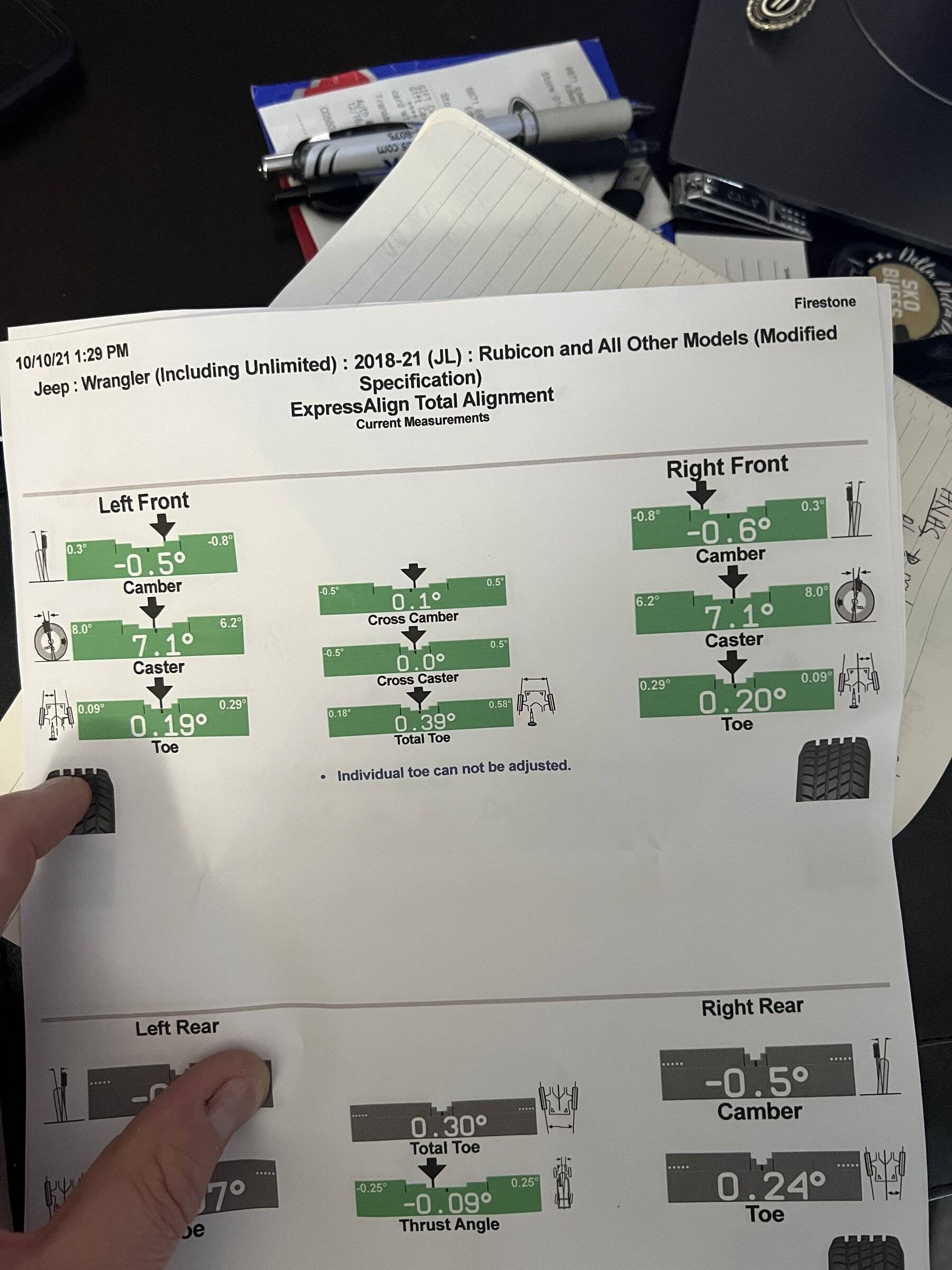Jeep Wrangler JL My alignment caster and toe look okay? 6536A3EE-5D38-462A-94C8-CE1C7538B2FE