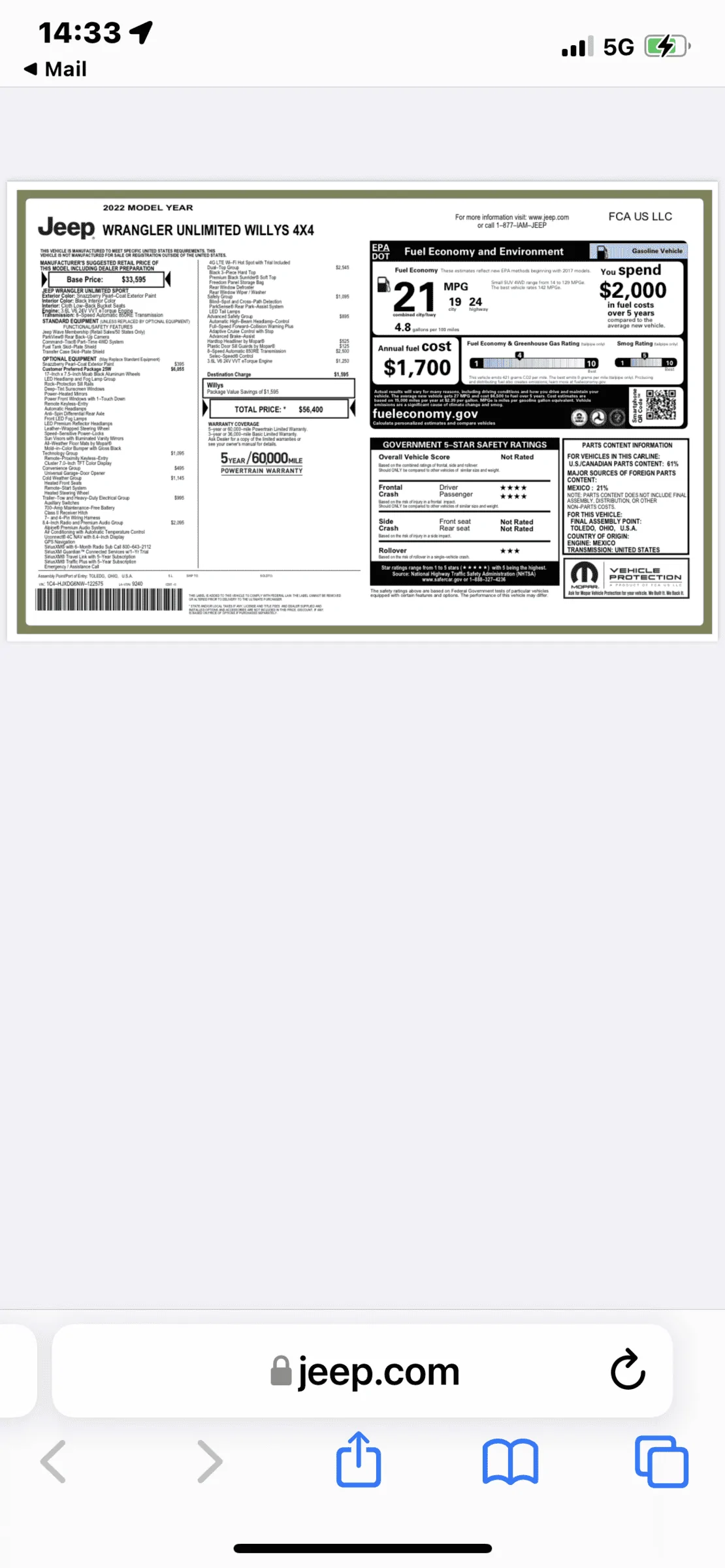 Jeep Wrangler JL *edit...All good! Order placed 2FE23E7C-1841-481F-913F-892502B55782