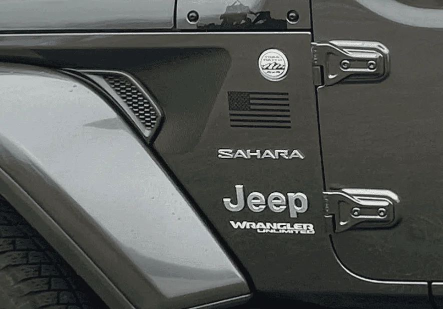 Jeep Wrangler JL Side Fender Vent Decals Side Fender Vent Decal