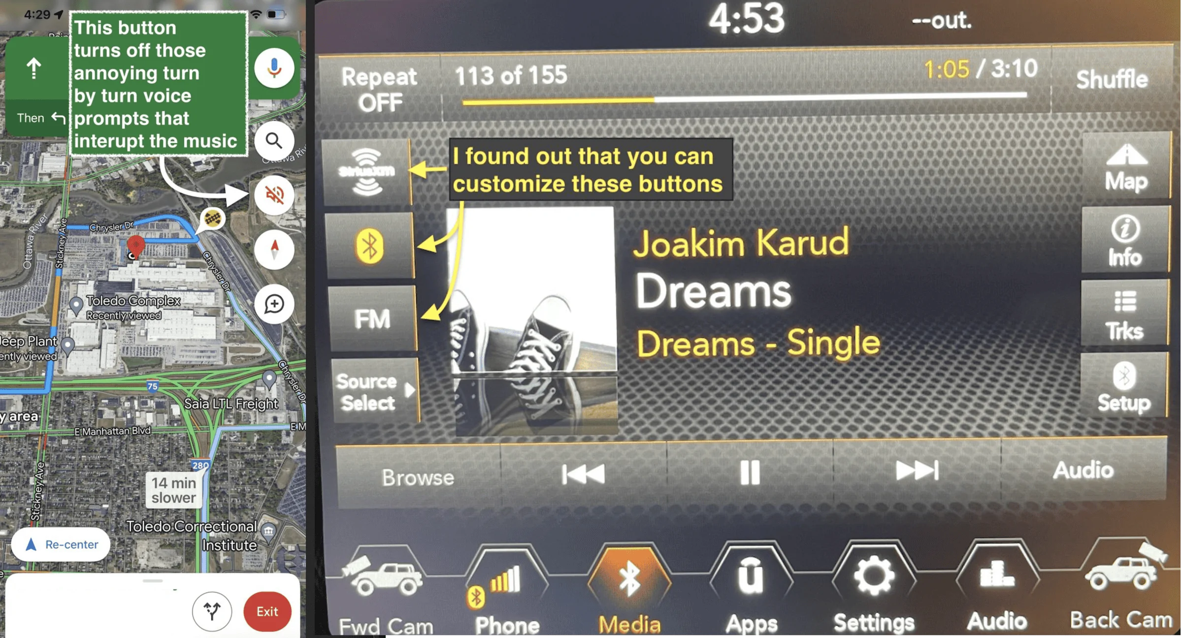Jeep Wrangler JL 67 Designs Phone Mount Review Screen Shot 2022-04-03 at 2.44.41 AM