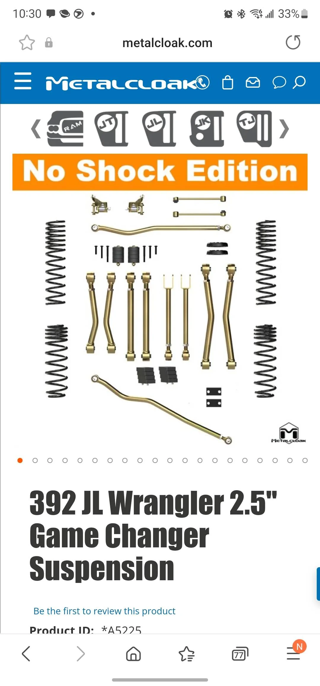 Jeep Wrangler JL MC Control Arms & Steering Stablizer Screenshot_20220409-223034_Samsung Internet