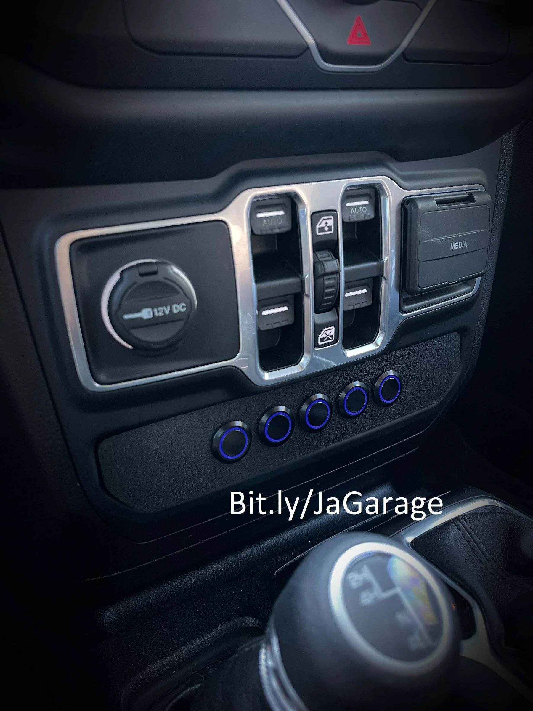 Jeep Wrangler JL 3D printed switch panel angl111