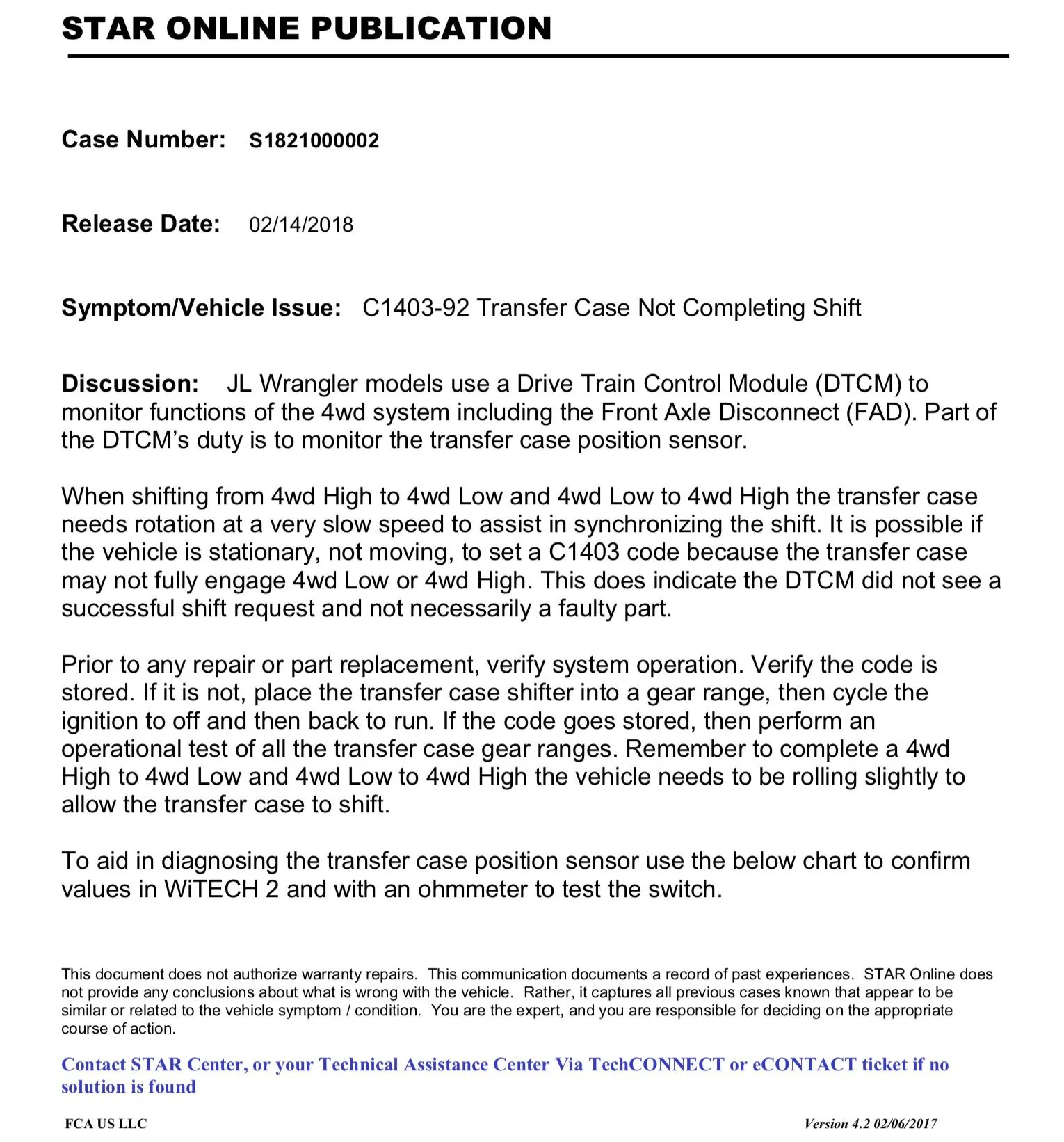 Jeep Wrangler JL Issue Bulletin: Transfer Case Not Completing Shift JL_Transfer_Case_Shift 1