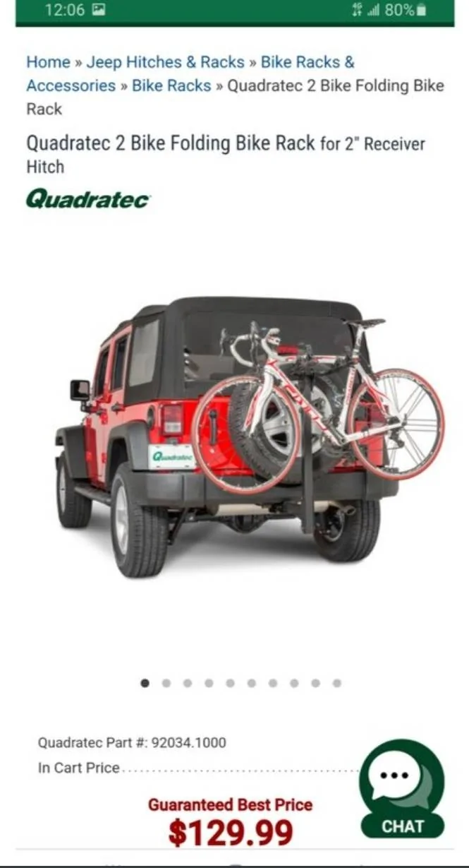 Jeep Wrangler JL Bike Rack Clearance Screenshot_20220418-230259_Chrom