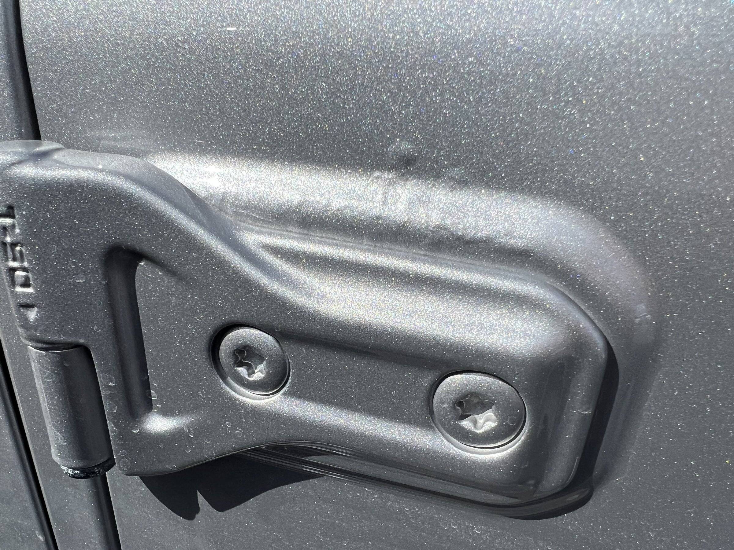 Jeep Wrangler JL Bubbles in Paint at Door Hinges 5B7153B2-5229-4413-B2ED-7C809AE1B477