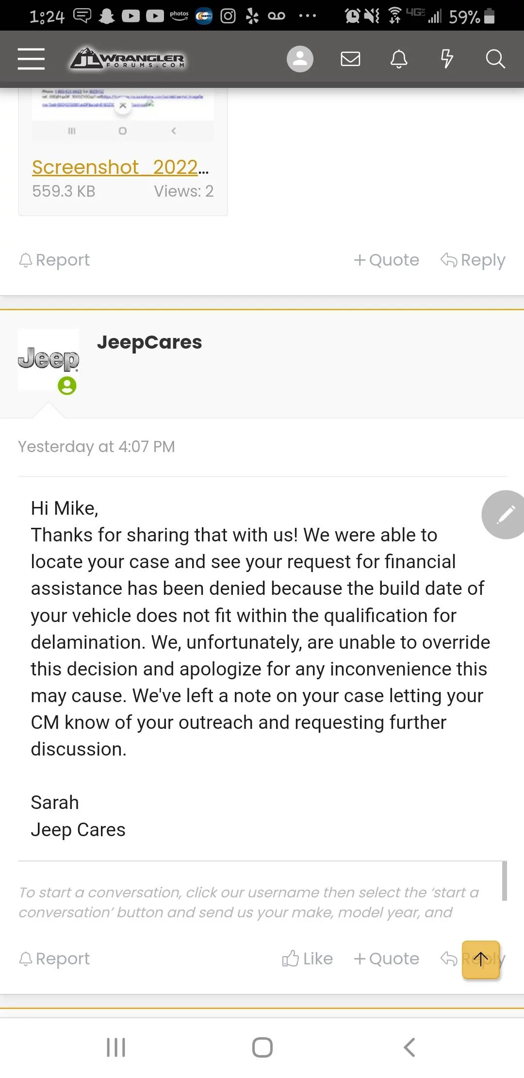 Jeep Wrangler JL Warranty issues... Screenshot_20220422-132404_Chrom
