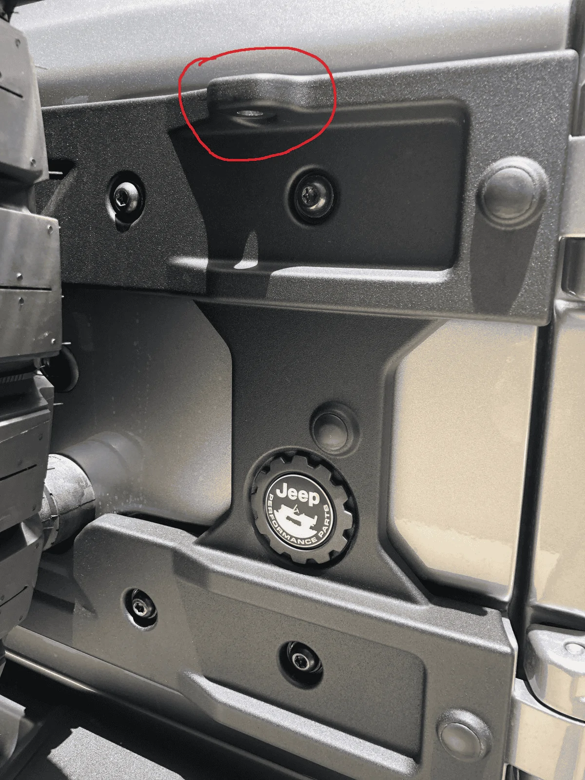 Jeep Wrangler JL Flag Whip Mount Using Mopar Reinforcement Bracket 1650897831497