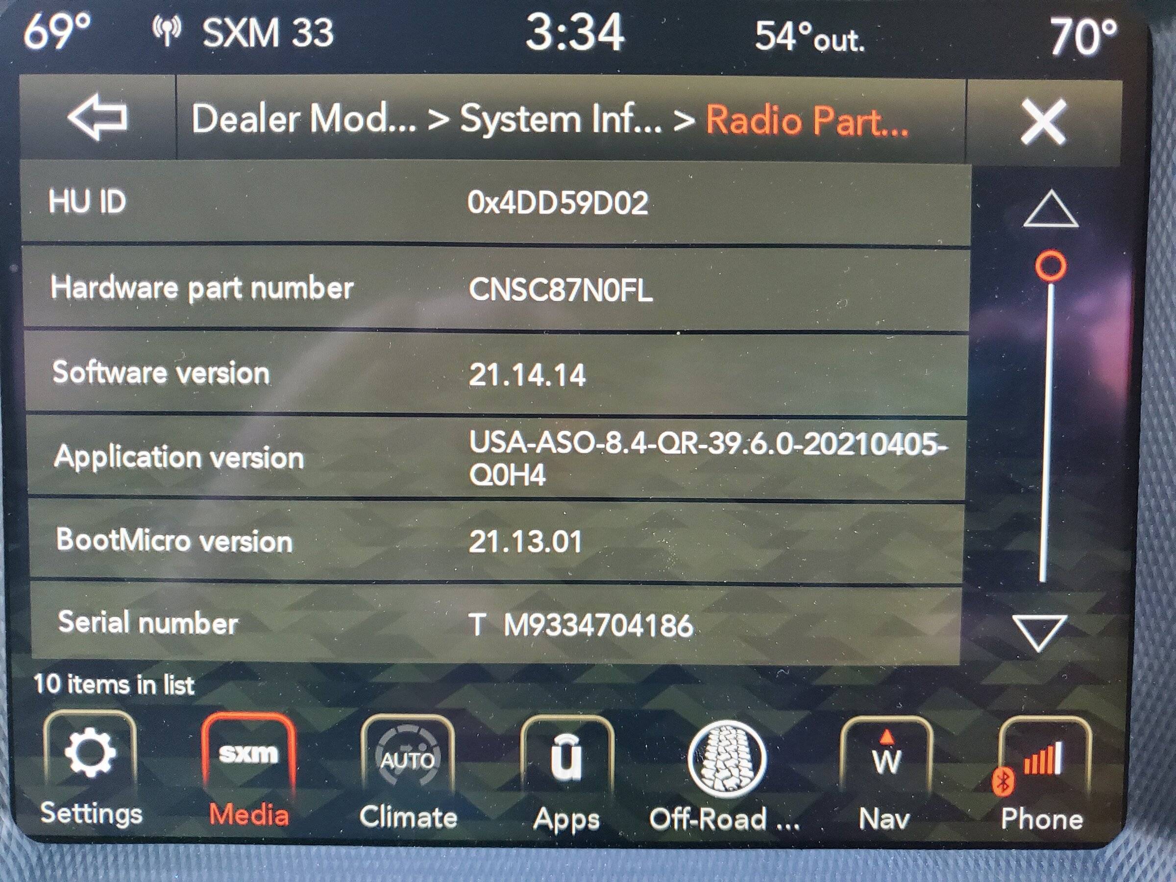 Jeep Wrangler JL Unconnect radio issues 20211210_153353