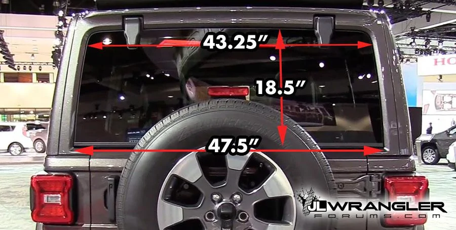 JL Wrangler Unlimited Dimensions Measurements (Cargo, Trunk, Rear Seats