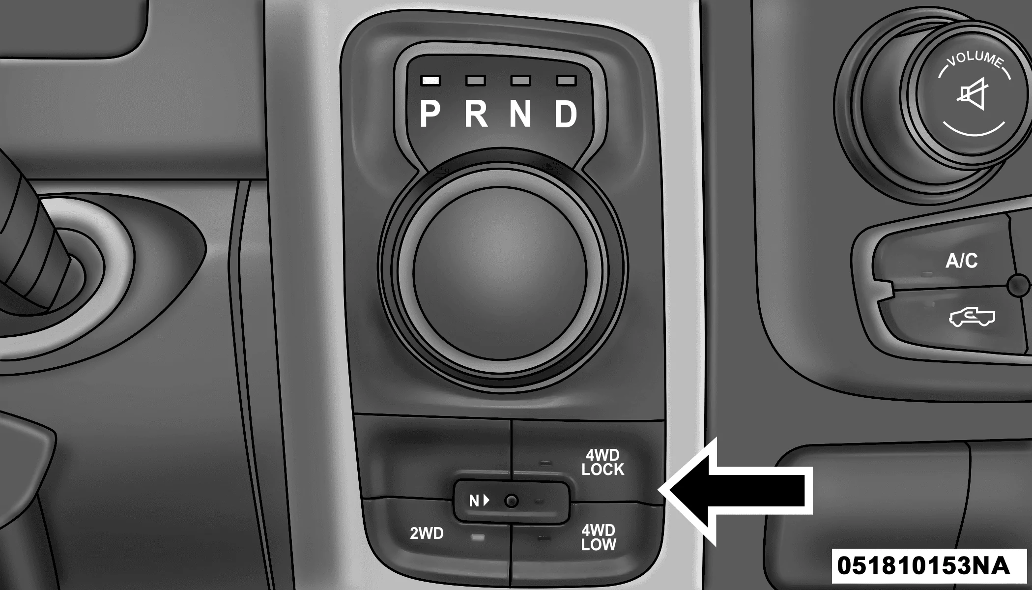 Jeep Wrangler JL Push button 4WD for the Wrangler ram xcase neutral