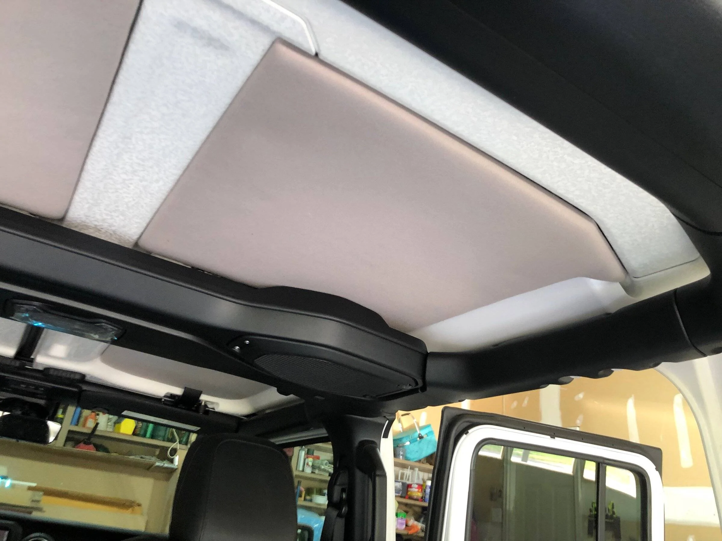 Jeep Wrangler JL ARB BASE Rack Installation on JLU Wrangler BaseRack_Headliner - 6