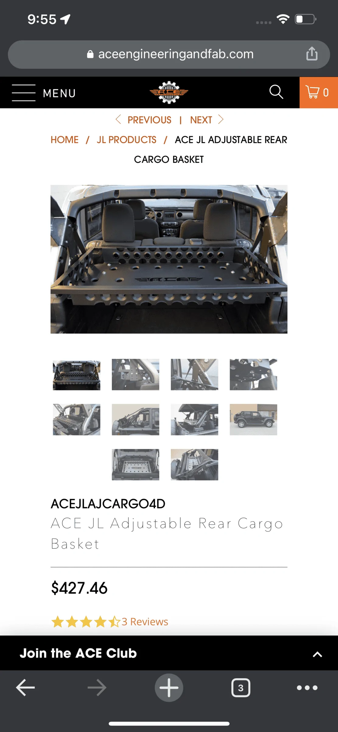 Jeep Wrangler JL (SoCal) Ace Engineering Cargo Rack 9F42E389-648F-42FD-AA85-86CD0584A5A5
