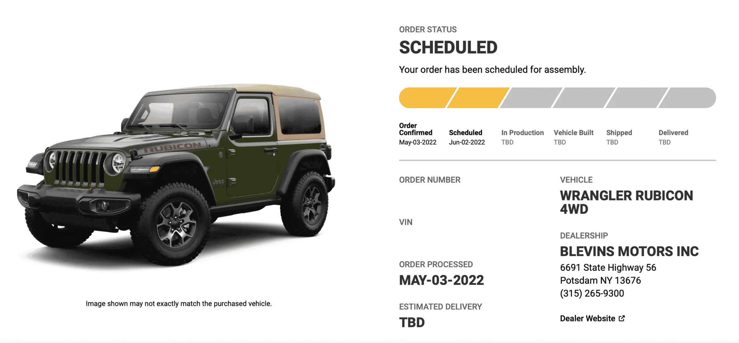 Jeep Wrangler JL Guide: Wrangler Order, Build, Tracking and Delivery Process Screen Shot 2022-06-06 at 4.00.56 PM