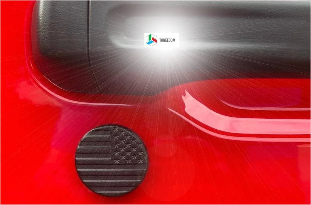 Jeep Wrangler JL ? Threedom Custom Design Key Lock Caps? FLAG00099