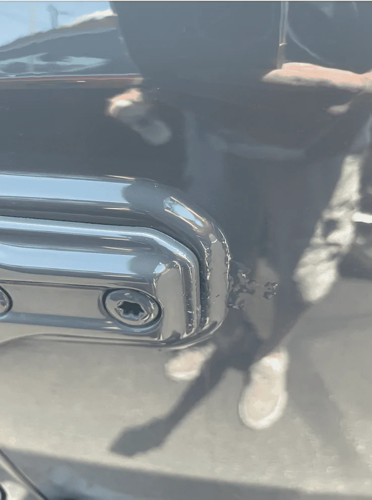 Jeep Wrangler JL Bubbles in Paint at Door Hinges Screen Shot 2022-06-15 at 10.52.03 AM