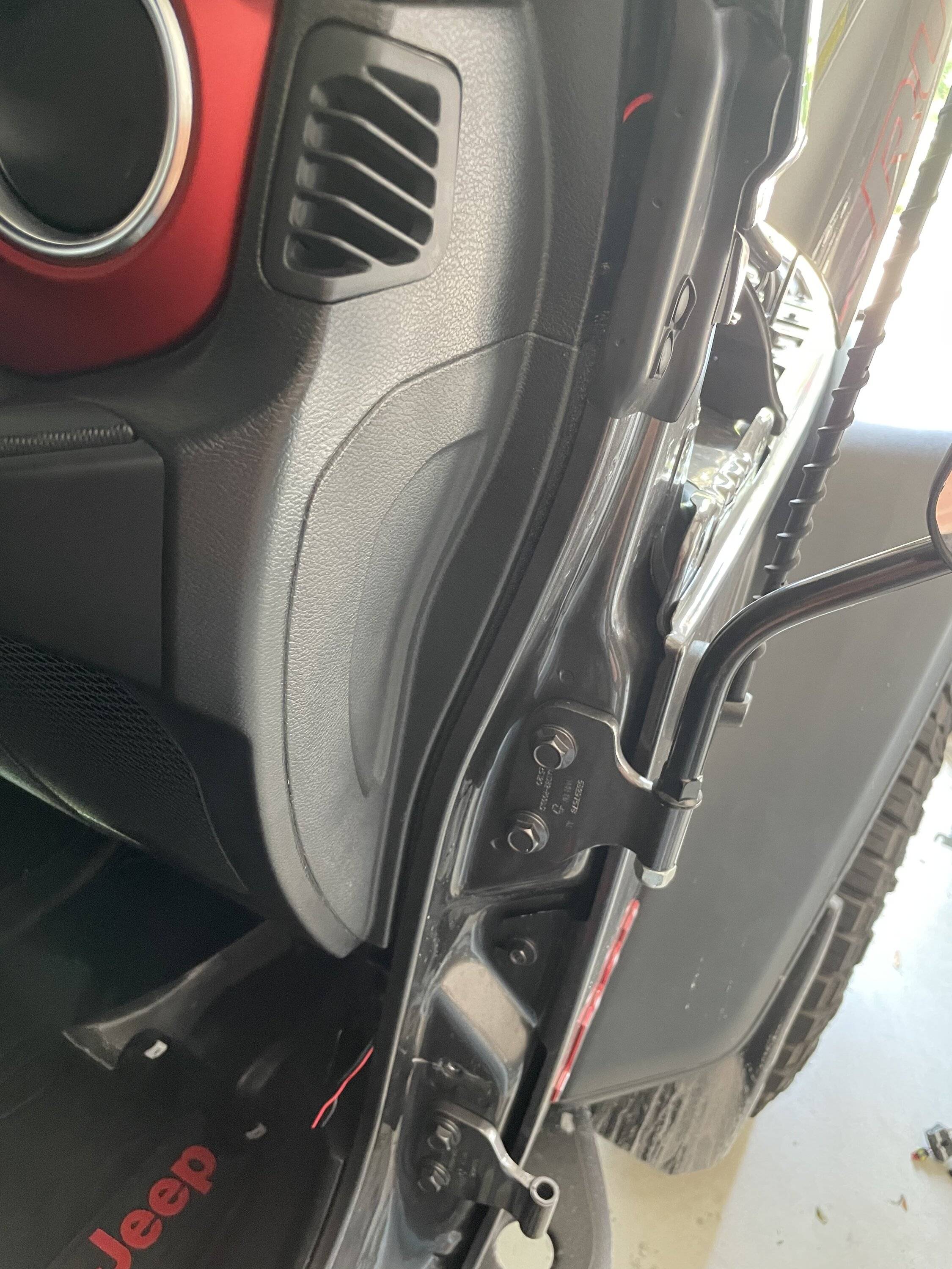 Jeep Wrangler JL Found no drill access through firewall E09014BA-90A6-4EDF-AFD3-D8C24D4545A3