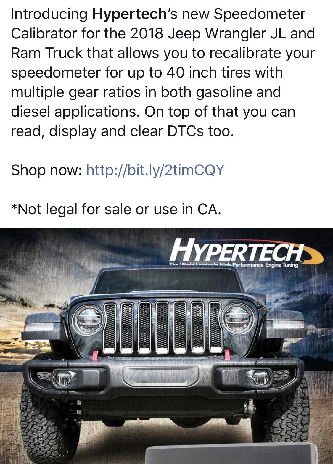 Jeep Wrangler JL Hypertech - Speedo Calibration - DTC Reader 58EFAD3D-5B45-4BCA-ABE6-081458E9951A