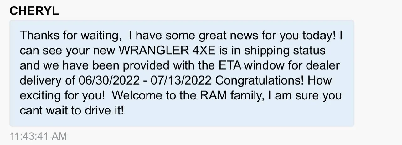 Jeep Wrangler JL Gupton roll call and updates on 2022 orders. CC70235F-B3E0-4F28-8137-50D9EF0F4C62