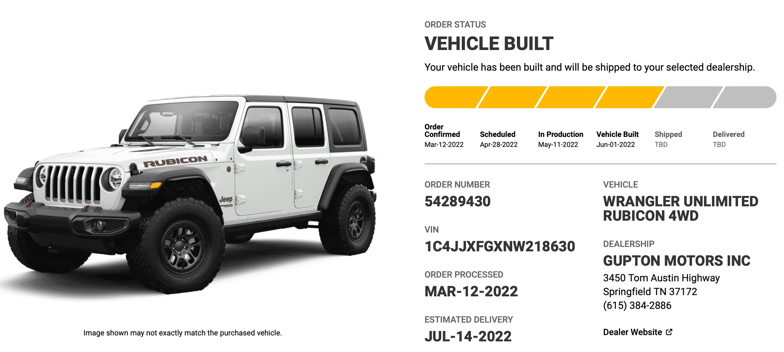 Jeep Wrangler JL Gupton roll call and updates on 2022 orders. 1656195129532
