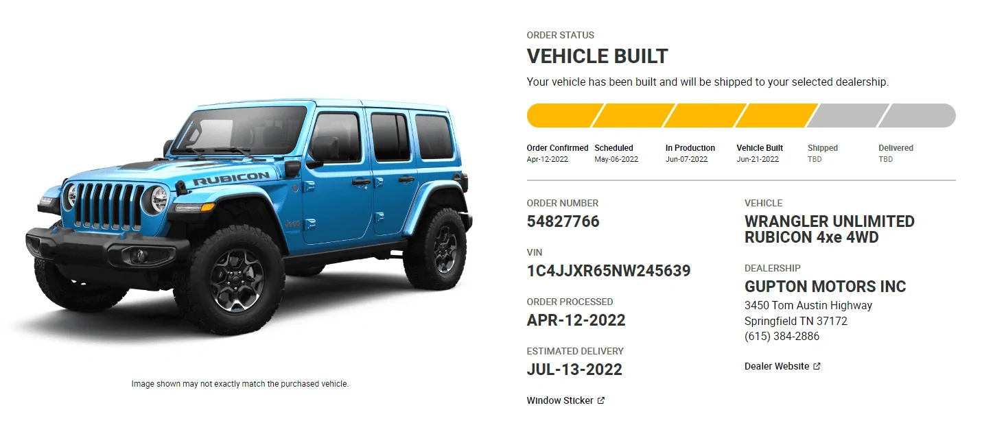 Jeep Wrangler JL Gupton roll call and updates on 2022 orders. 1656536269030