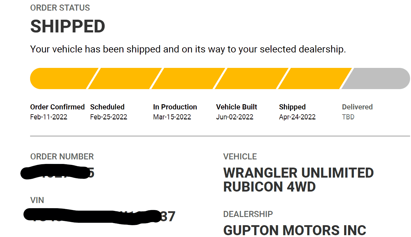 Jeep Wrangler JL Gupton roll call and updates on 2022 orders. 1656684109295